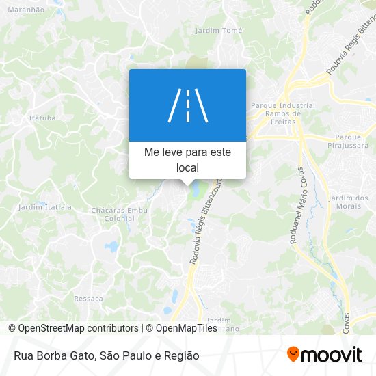 Rua Borba Gato mapa