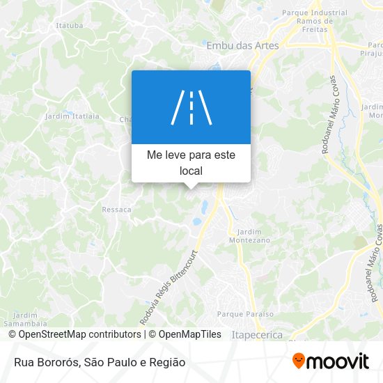 Rua Bororós mapa