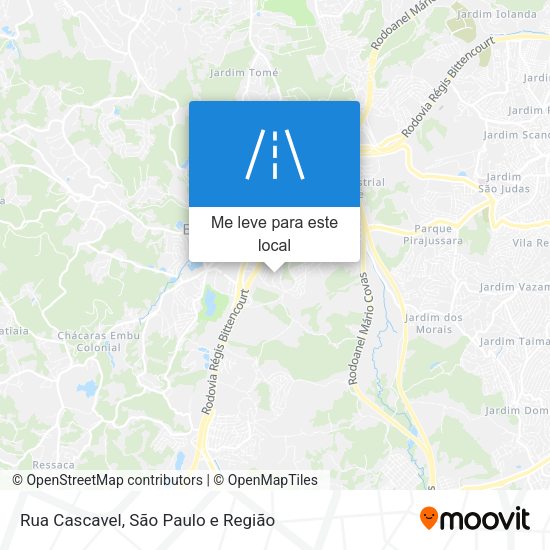 Rua Cascavel mapa