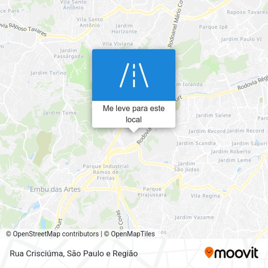 Rua Crisciúma mapa