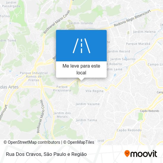 Rua Dos Cravos mapa