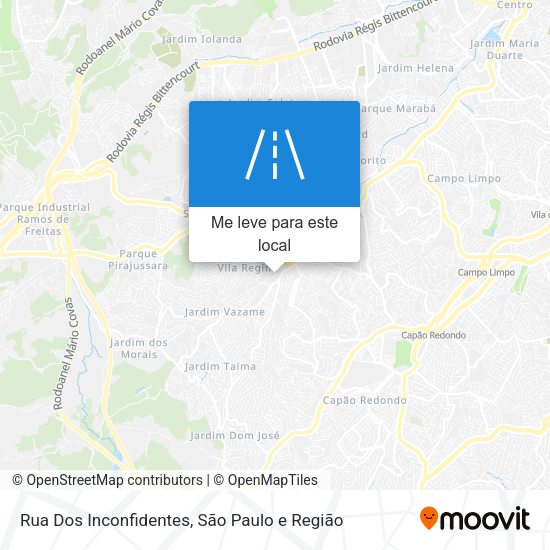 Rua Dos Inconfidentes mapa