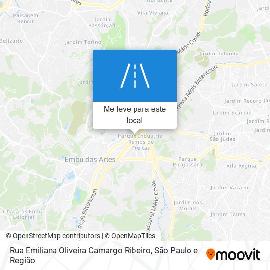 Rua Emiliana Oliveira Camargo Ribeiro mapa