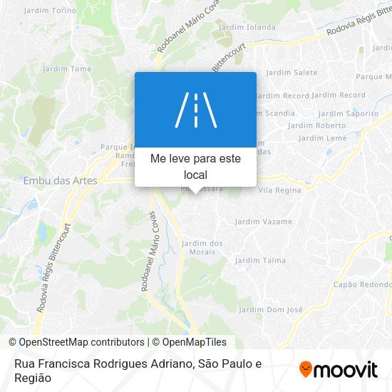 Rua Francisca Rodrigues Adriano mapa