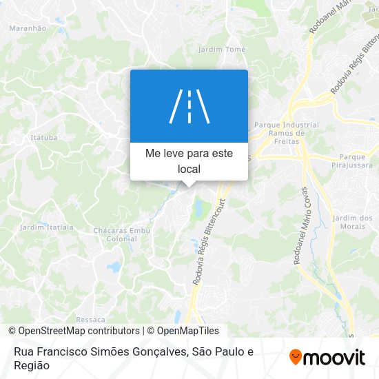 Rua Francisco Simões Gonçalves mapa