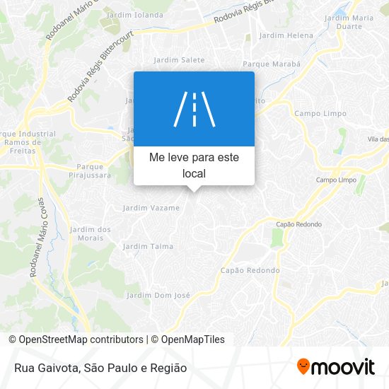 Rua Gaivota mapa