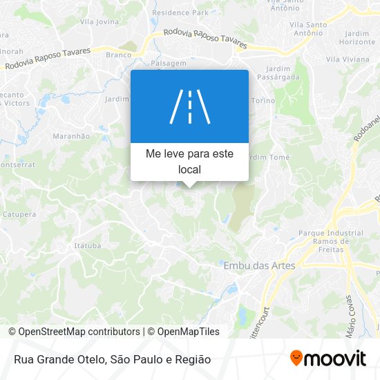 Rua Grande Otelo mapa