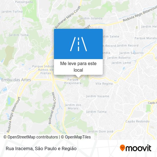 Rua Iracema mapa