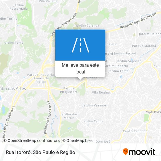 Rua Itororó mapa