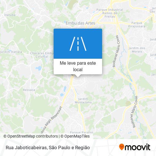 Rua Jaboticabeiras mapa