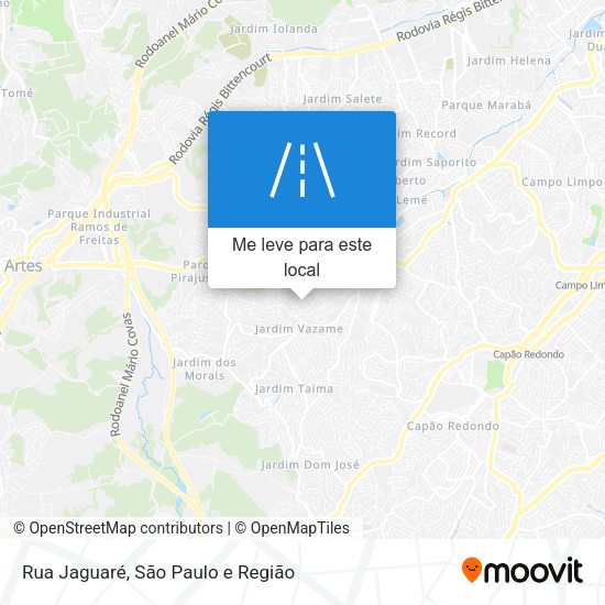 Rua Jaguaré mapa