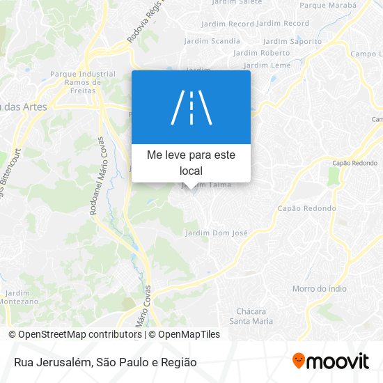 Rua Jerusalém mapa