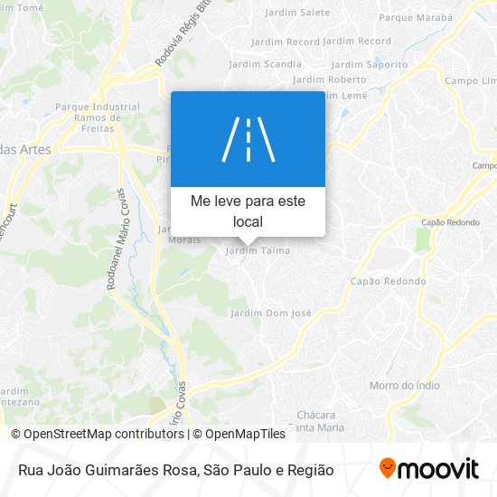 Rua João Guimarães Rosa mapa