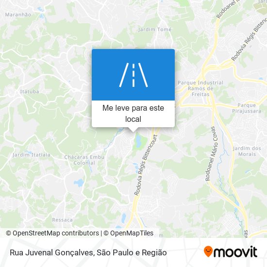 Rua Juvenal Gonçalves mapa