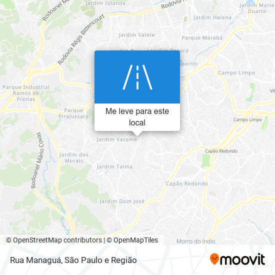 Rua Managuá mapa