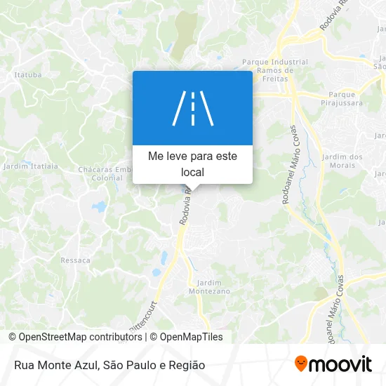 Rua Monte Azul mapa