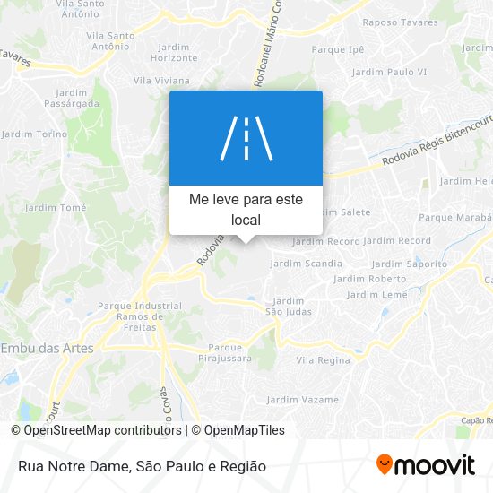Rua Notre Dame mapa