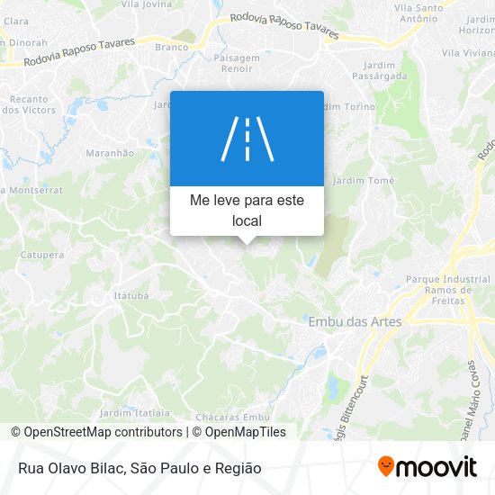 Rua Olavo Bilac mapa