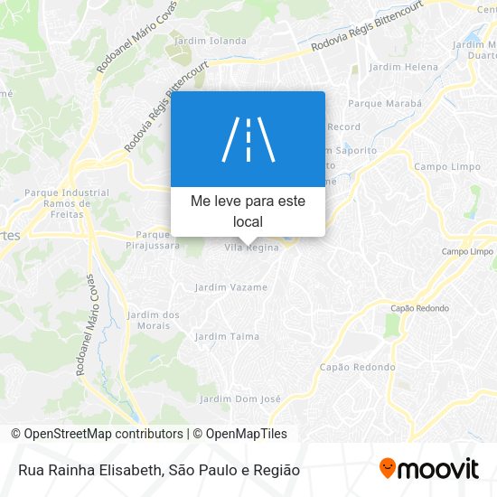 Rua Rainha Elisabeth mapa