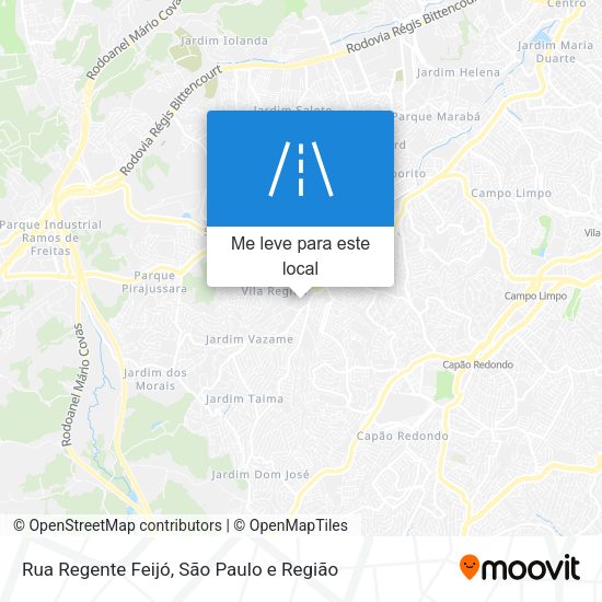 Rua Regente Feijó mapa