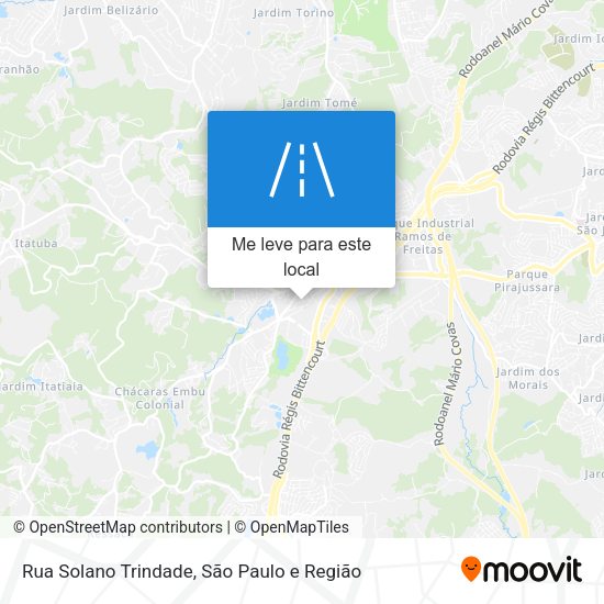 Rua Solano Trindade mapa