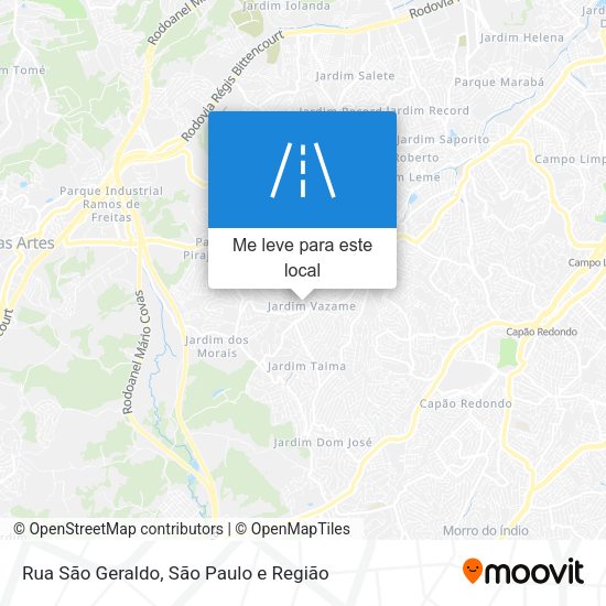 Rua São Geraldo mapa