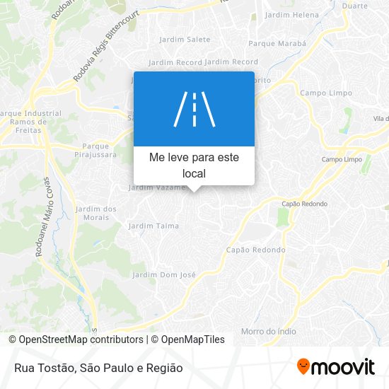 Rua Tostão mapa
