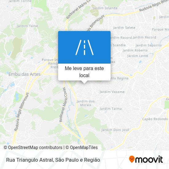 Rua Triangulo Astral mapa