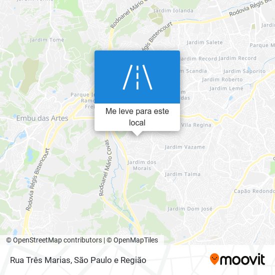 Rua Três Marias mapa