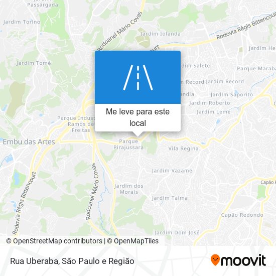 Rua Uberaba mapa