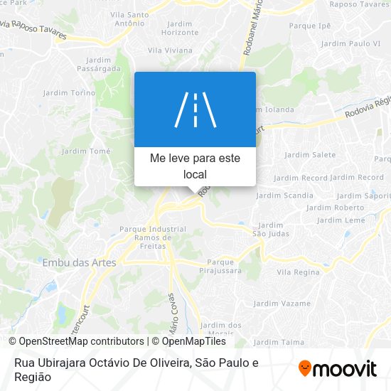 Rua Ubirajara Octávio De Oliveira mapa