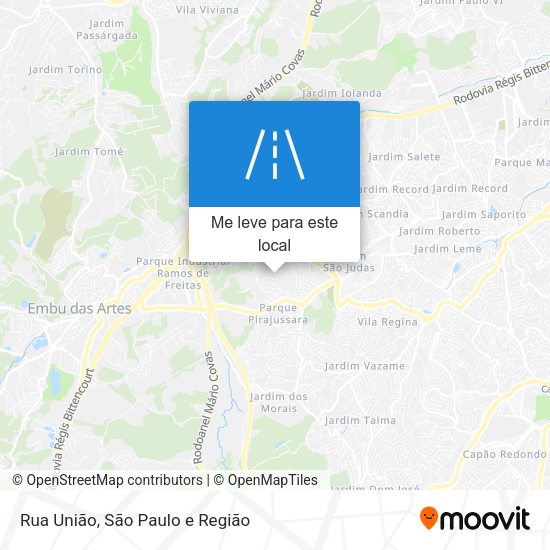 Rua União mapa