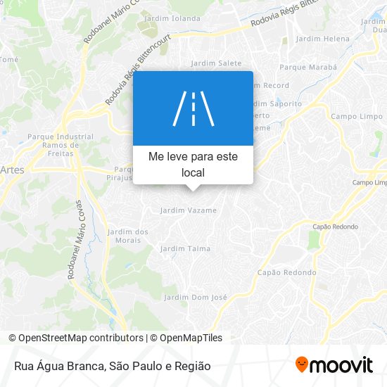 Rua Água Branca mapa