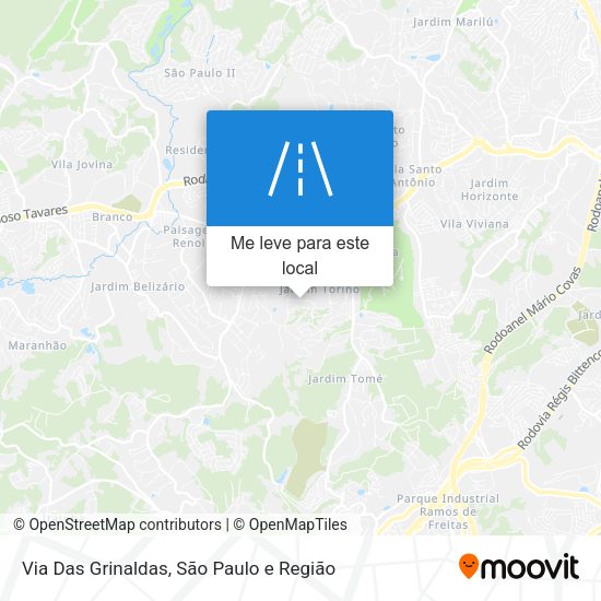 Via Das Grinaldas mapa