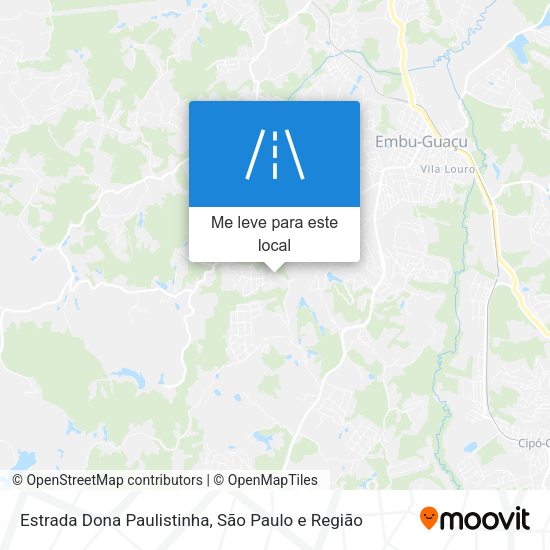 Estrada Dona Paulistinha mapa
