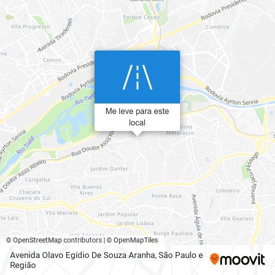 Avenida Olavo Egídio De Souza Aranha mapa