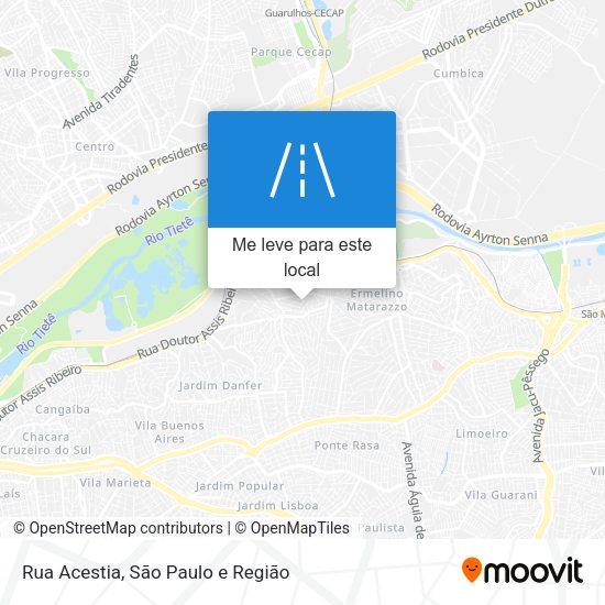 Rua Acestia mapa