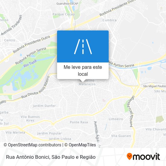 Rua Antônio Bonici mapa