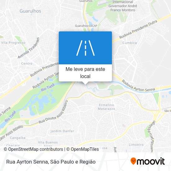 Rua Ayrton Senna mapa