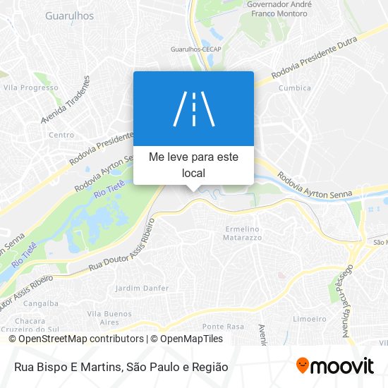 Rua Bispo E Martins mapa