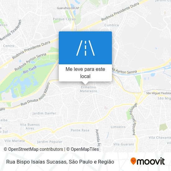 Rua Bispo Isaías Sucasas mapa