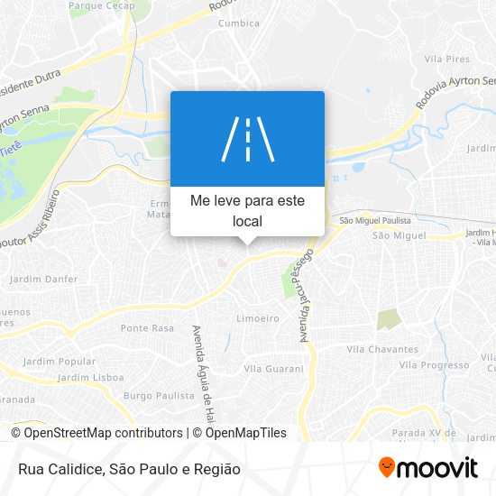 Rua Calidice mapa