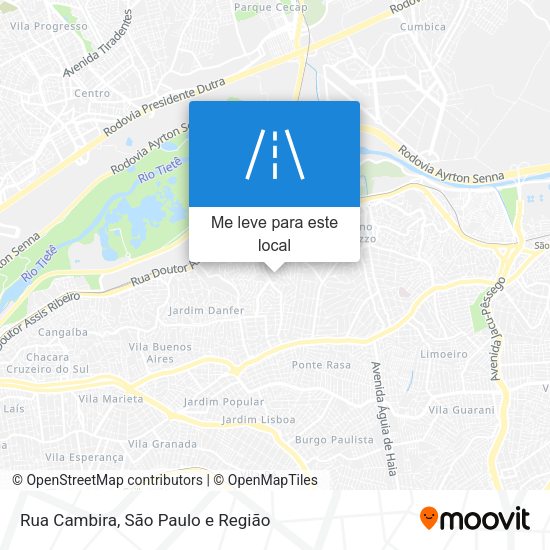 Rua Cambira mapa