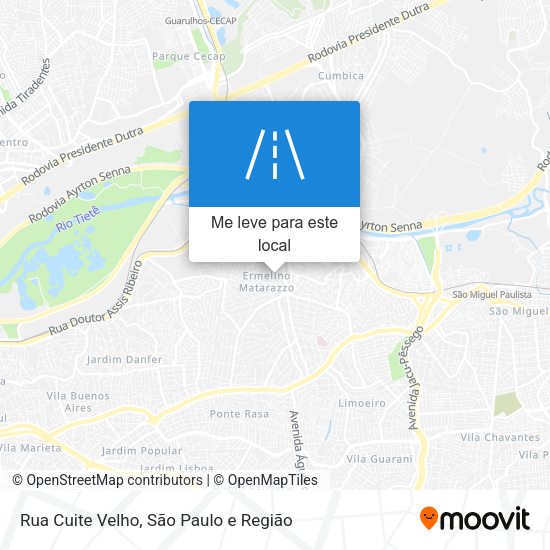 Rua Cuite Velho mapa