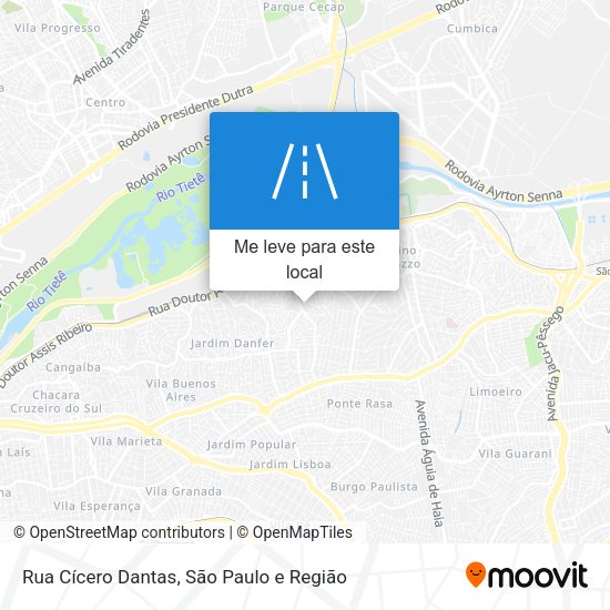 Rua Cícero Dantas mapa