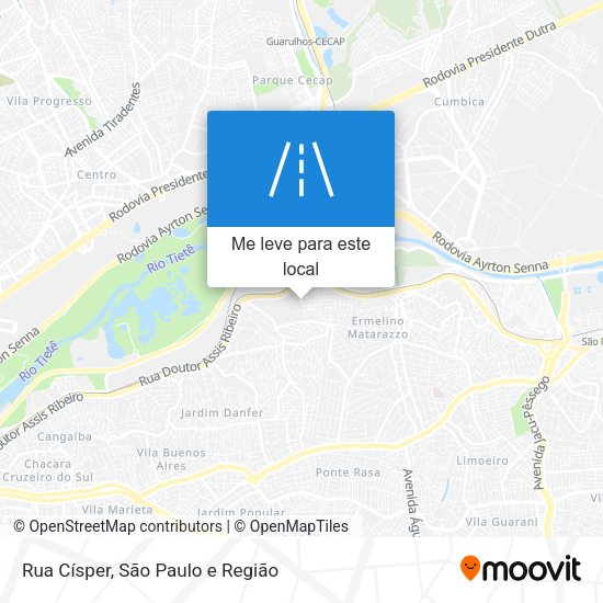 Rua Císper mapa