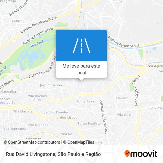Rua David Livingstone mapa