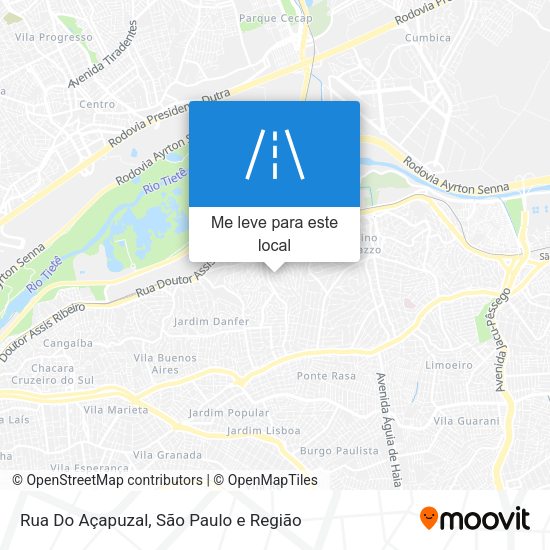 Rua Do Açapuzal mapa