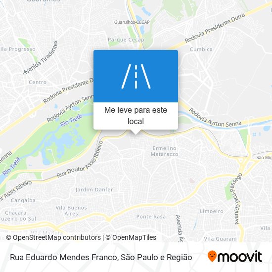 Rua Eduardo Mendes Franco mapa