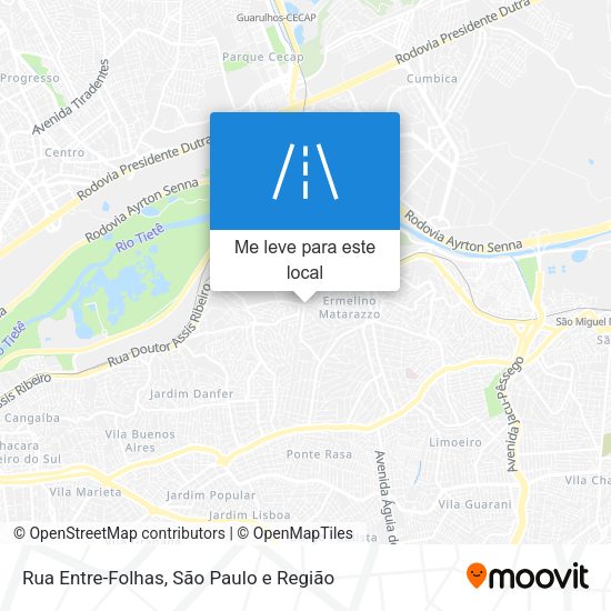 Rua Entre-Folhas mapa